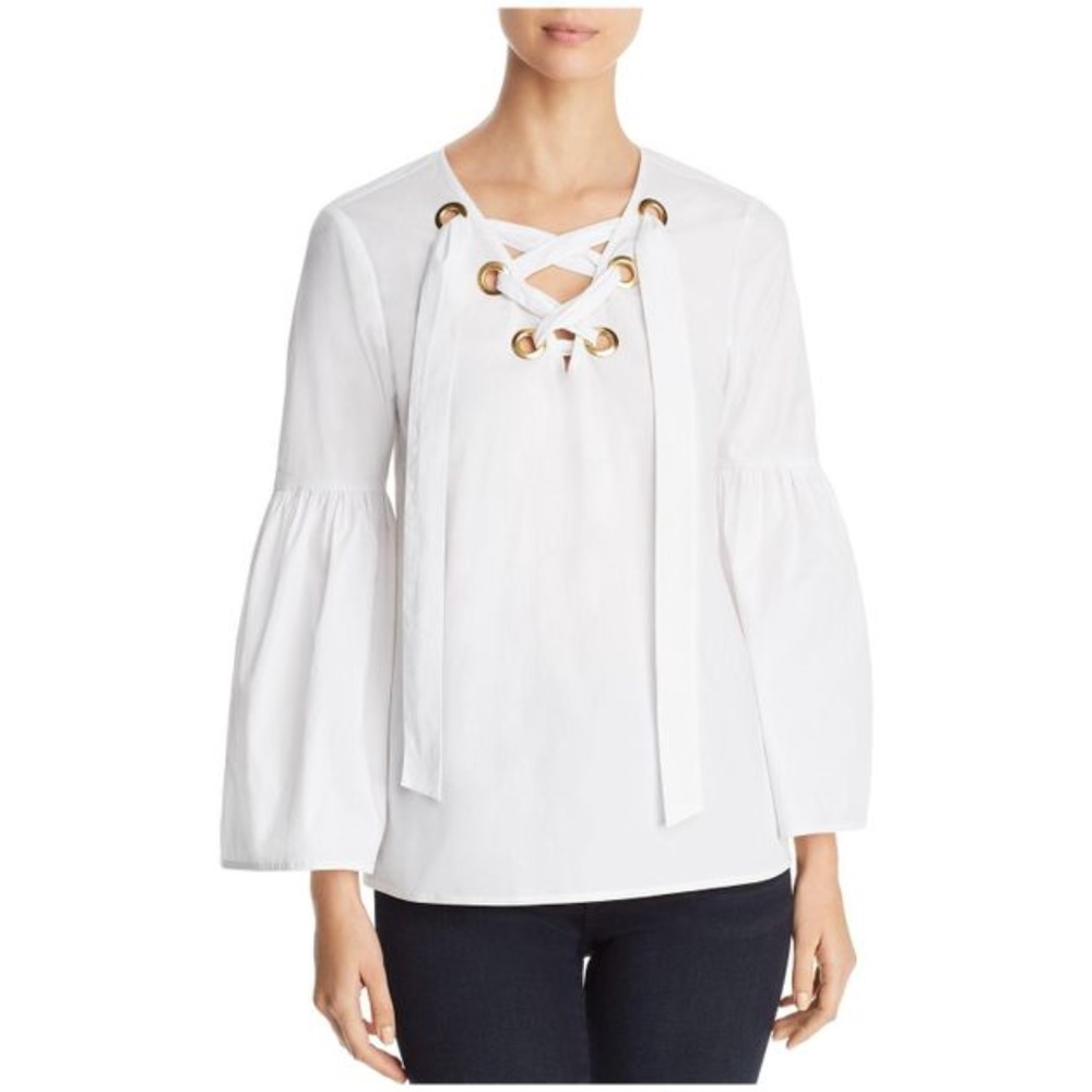 Michael michael Kors Lace Up Bell Sleeve top